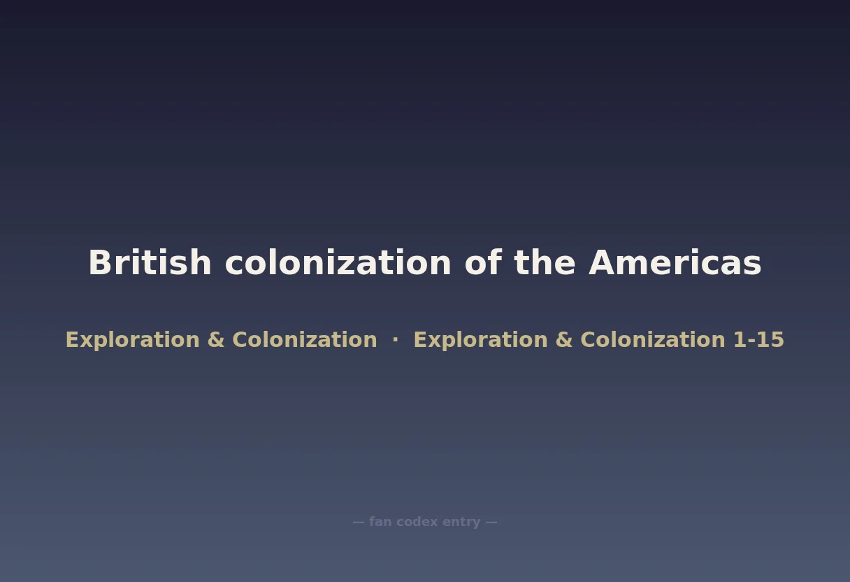 British colonization of the Americas