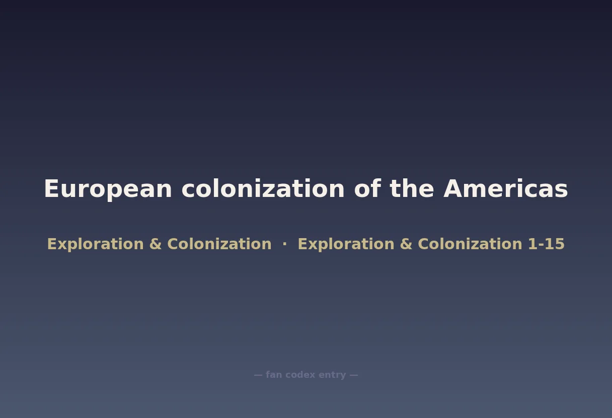 European colonization of the Americas